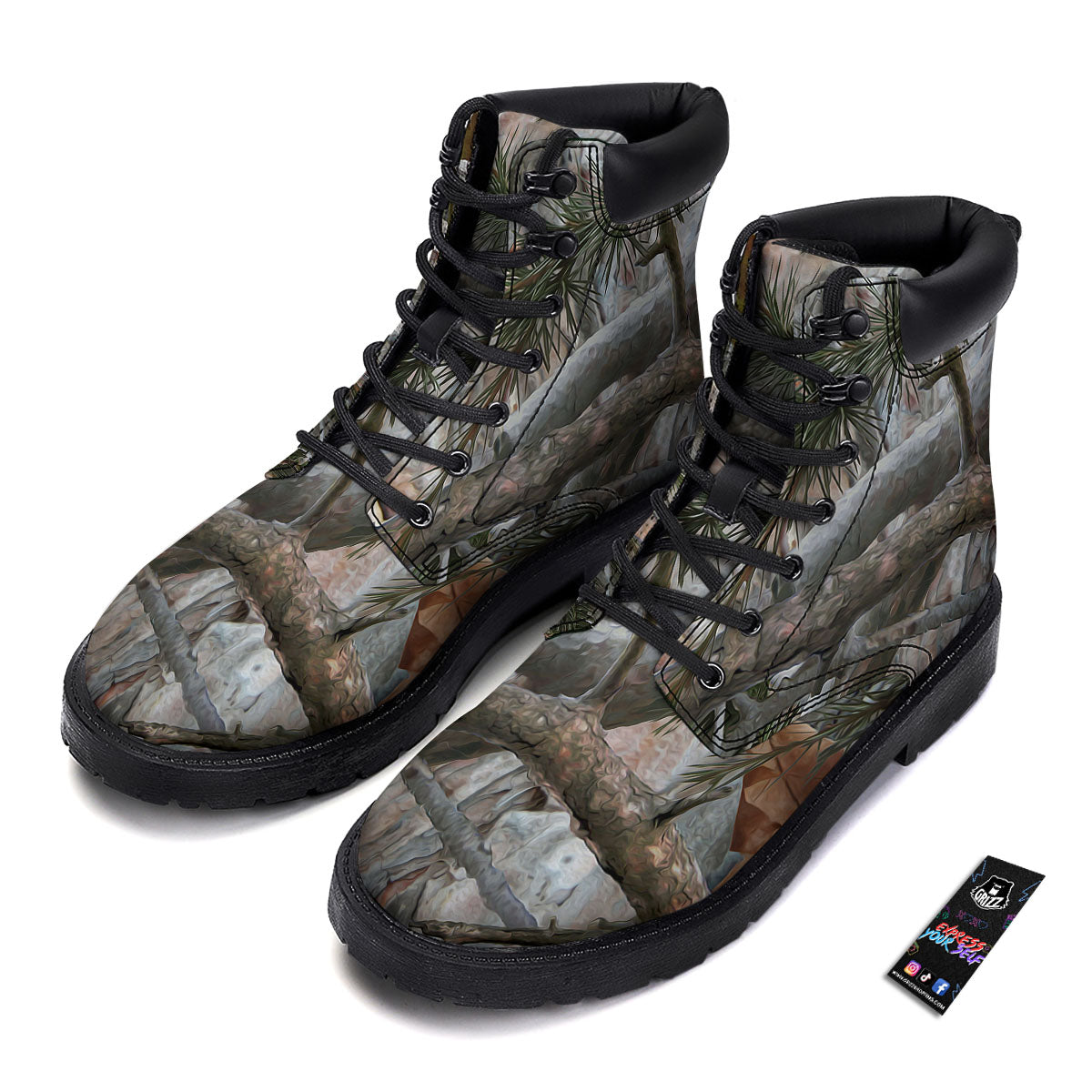 Camouflage Hunting Print Pattern Boots-grizzshop