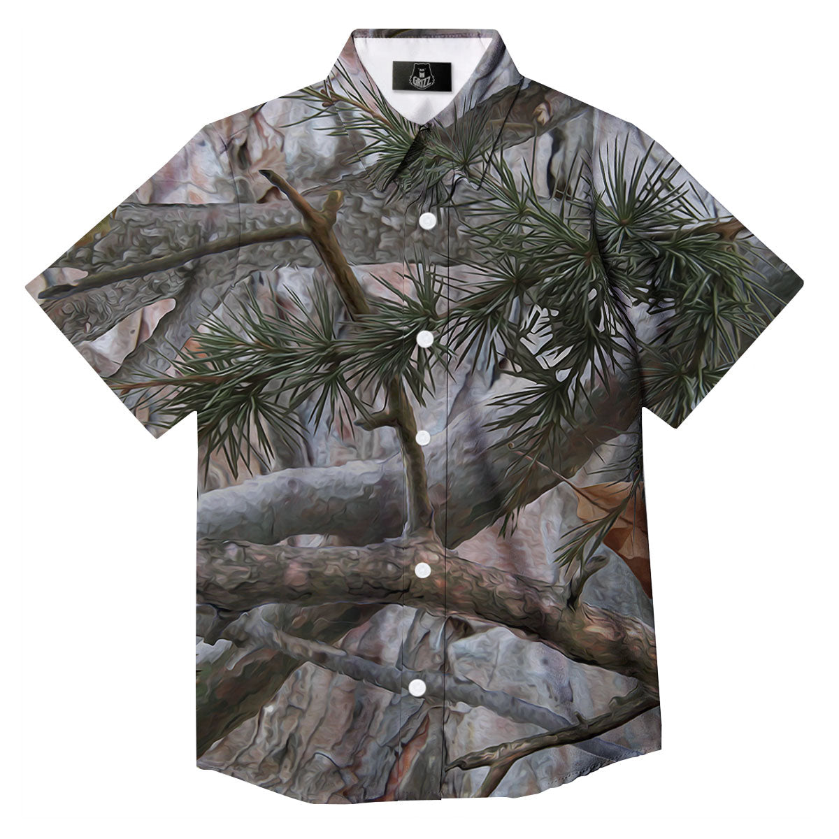 Camouflage Hunting Print Pattern Button Up Shirt-grizzshop