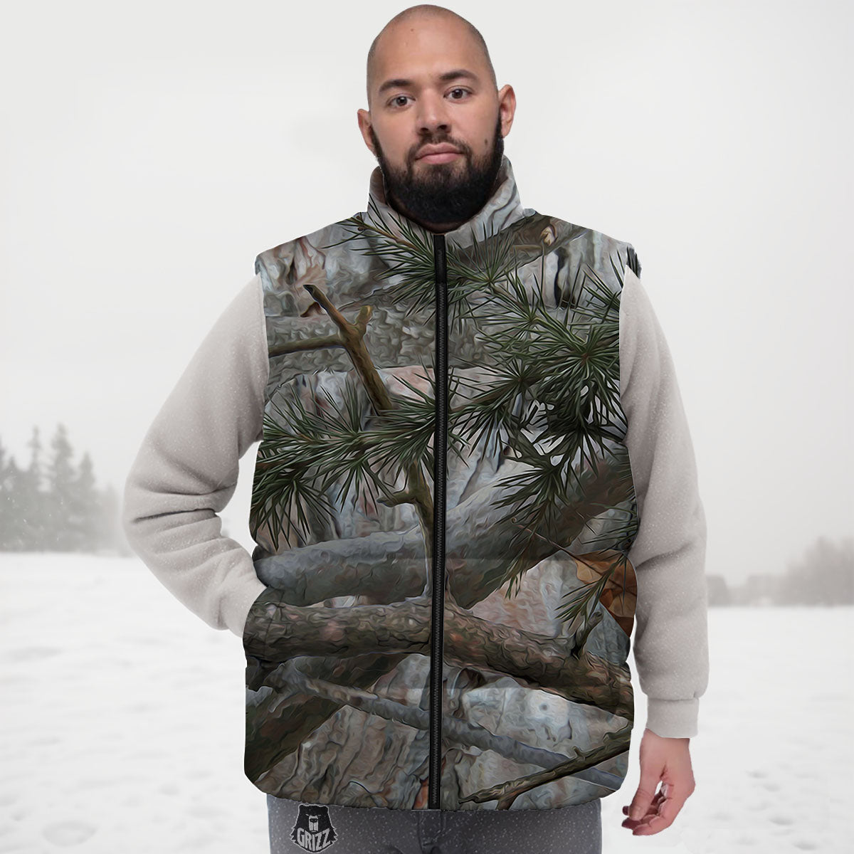 Camouflage Hunting Print Pattern Down Vest