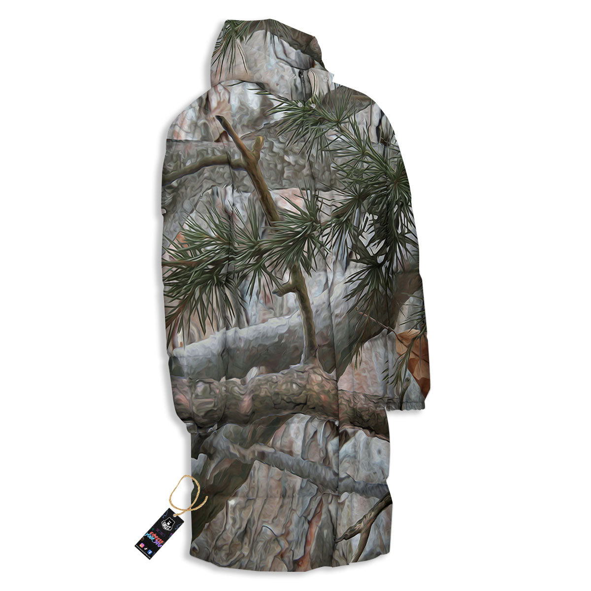 Camouflage Hunting Print Pattern Long Down Jacket-grizzshop