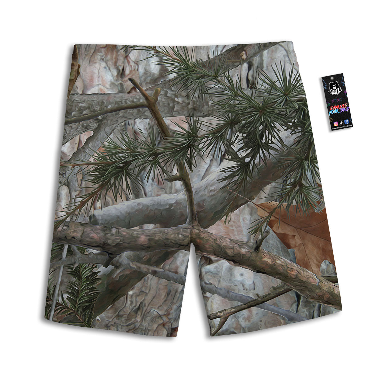 Camouflage Hunting Print Pattern Men's Athletic Shorts