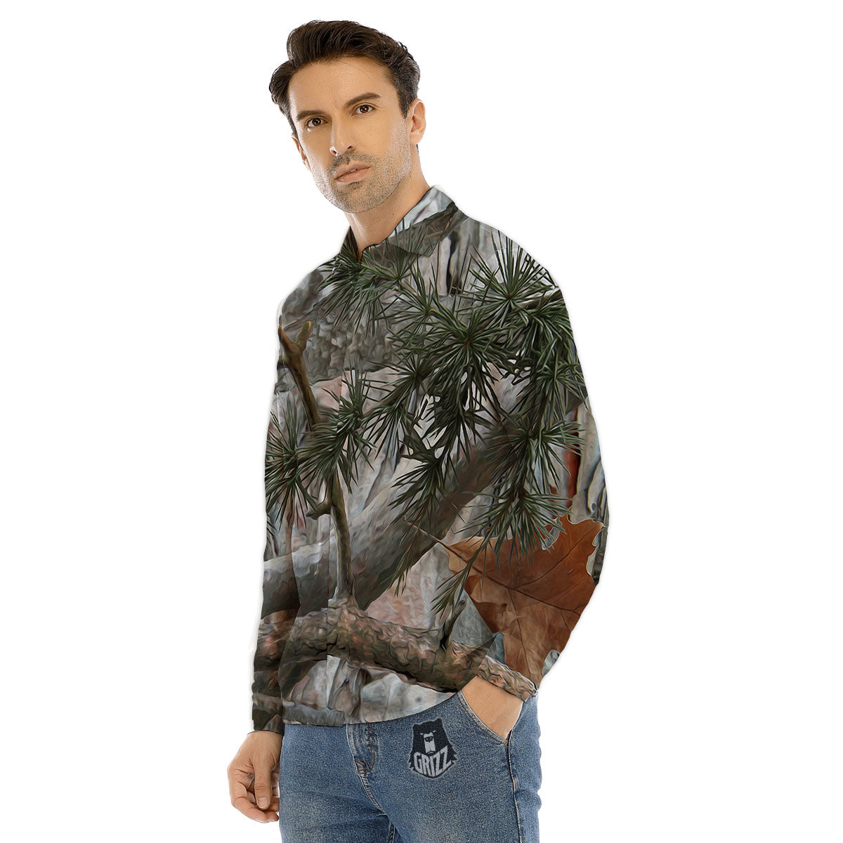 Camouflage Hunting Print Pattern Men's Dress Shirts-grizzshop