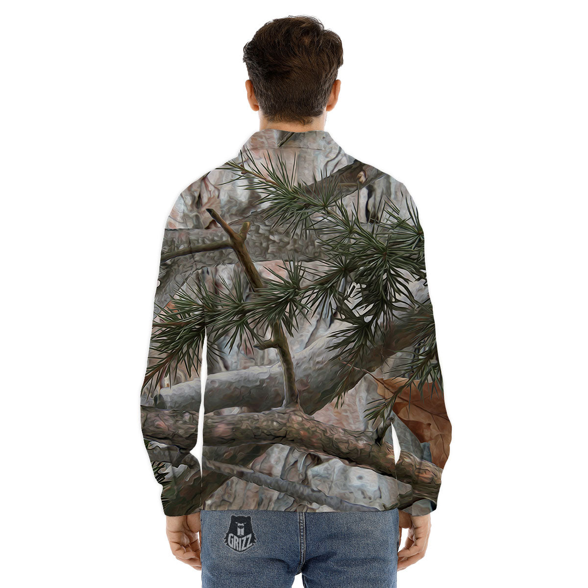 Camouflage Hunting Print Pattern Men's Dress Shirts-grizzshop