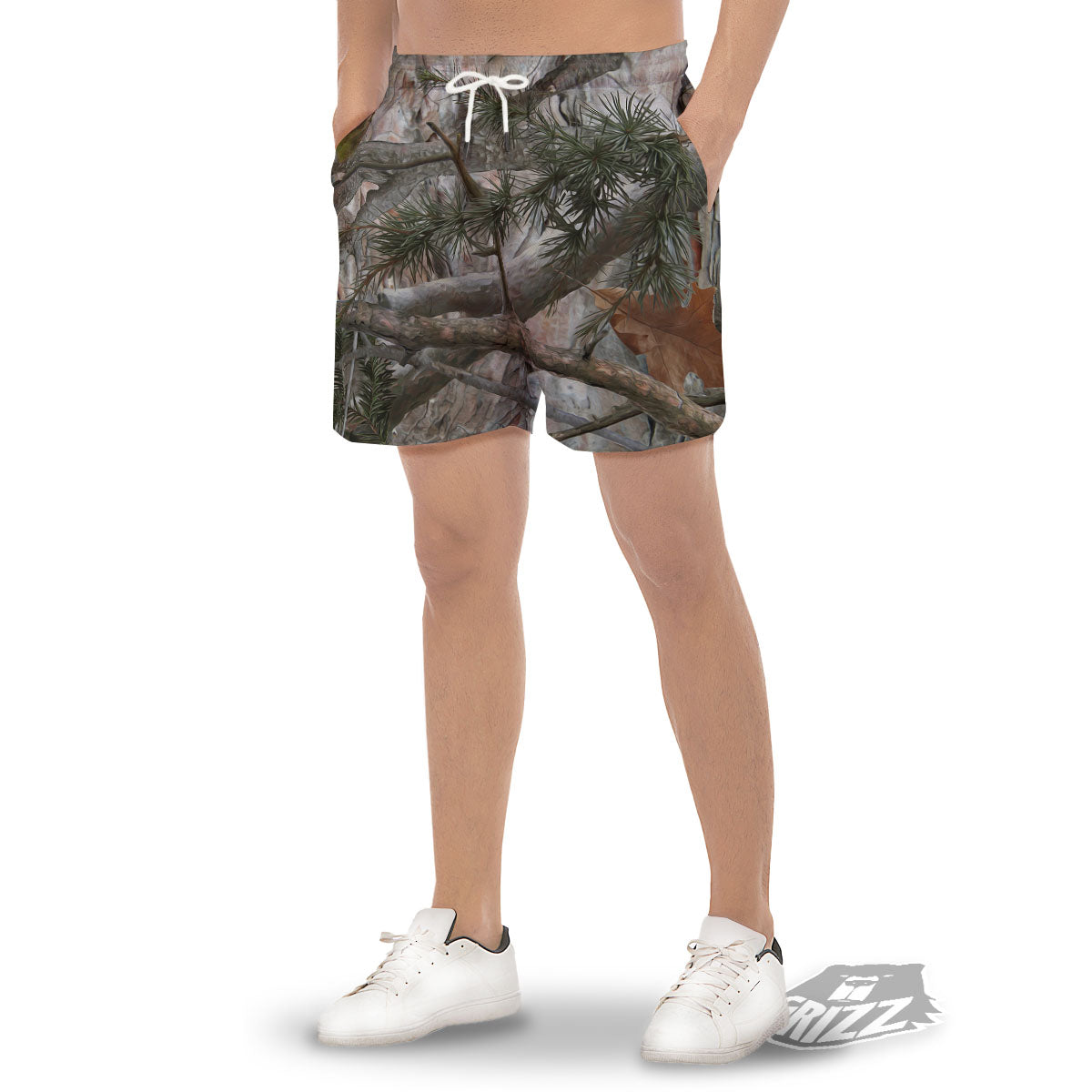 Camouflage Hunting Print Pattern Men's Gym Shorts-grizzshop