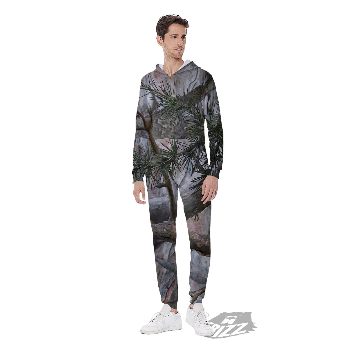 Camouflage Hunting Print Pattern Men's Jumpsuit-grizzshop