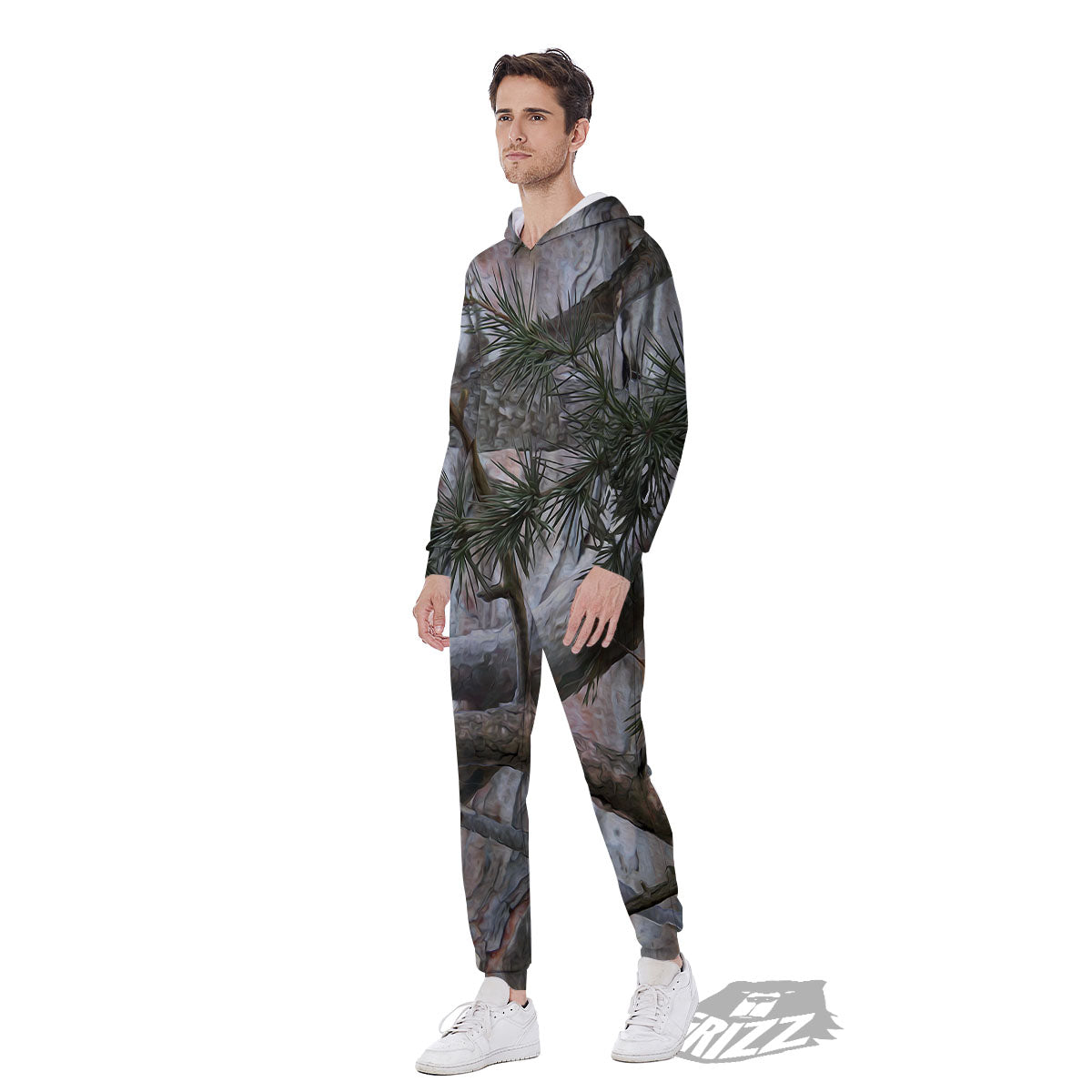 Camouflage Hunting Print Pattern Men's Jumpsuit-grizzshop