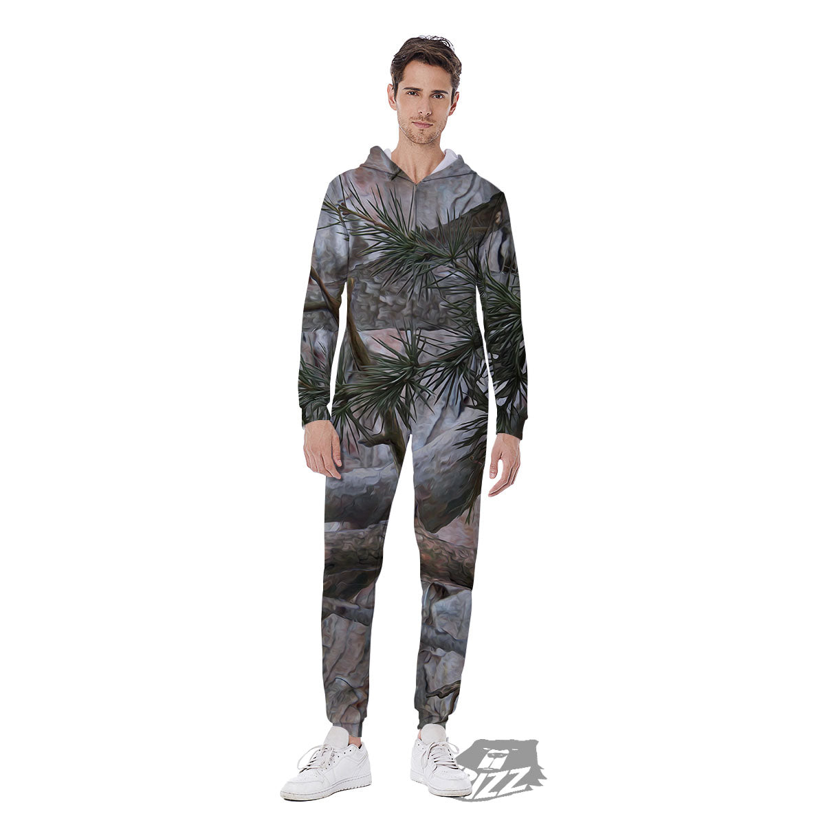 Camouflage Hunting Print Pattern Men's Jumpsuit-grizzshop