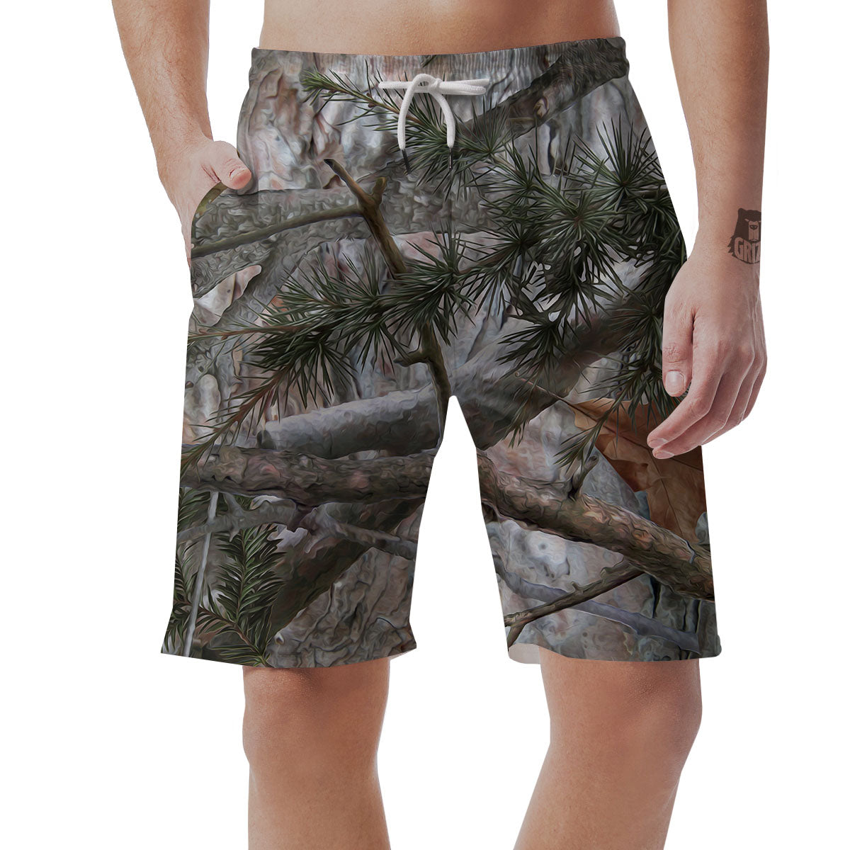 Camouflage Hunting Print Pattern Men's Shorts-grizzshop