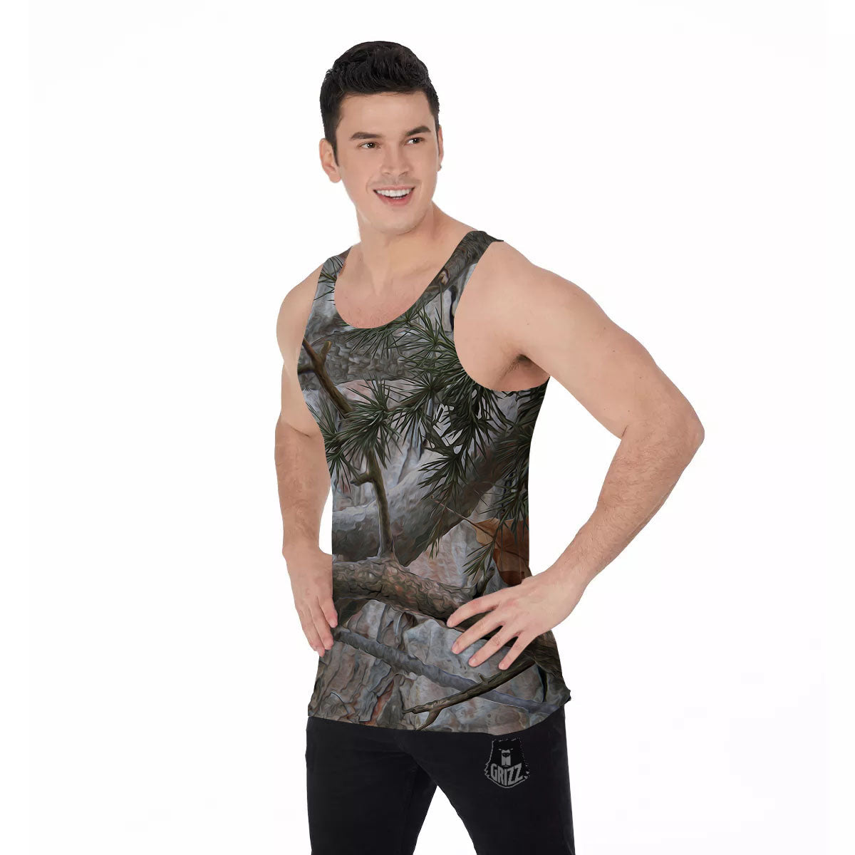 Camouflage Hunting Print Pattern Men's Tank Top-grizzshop