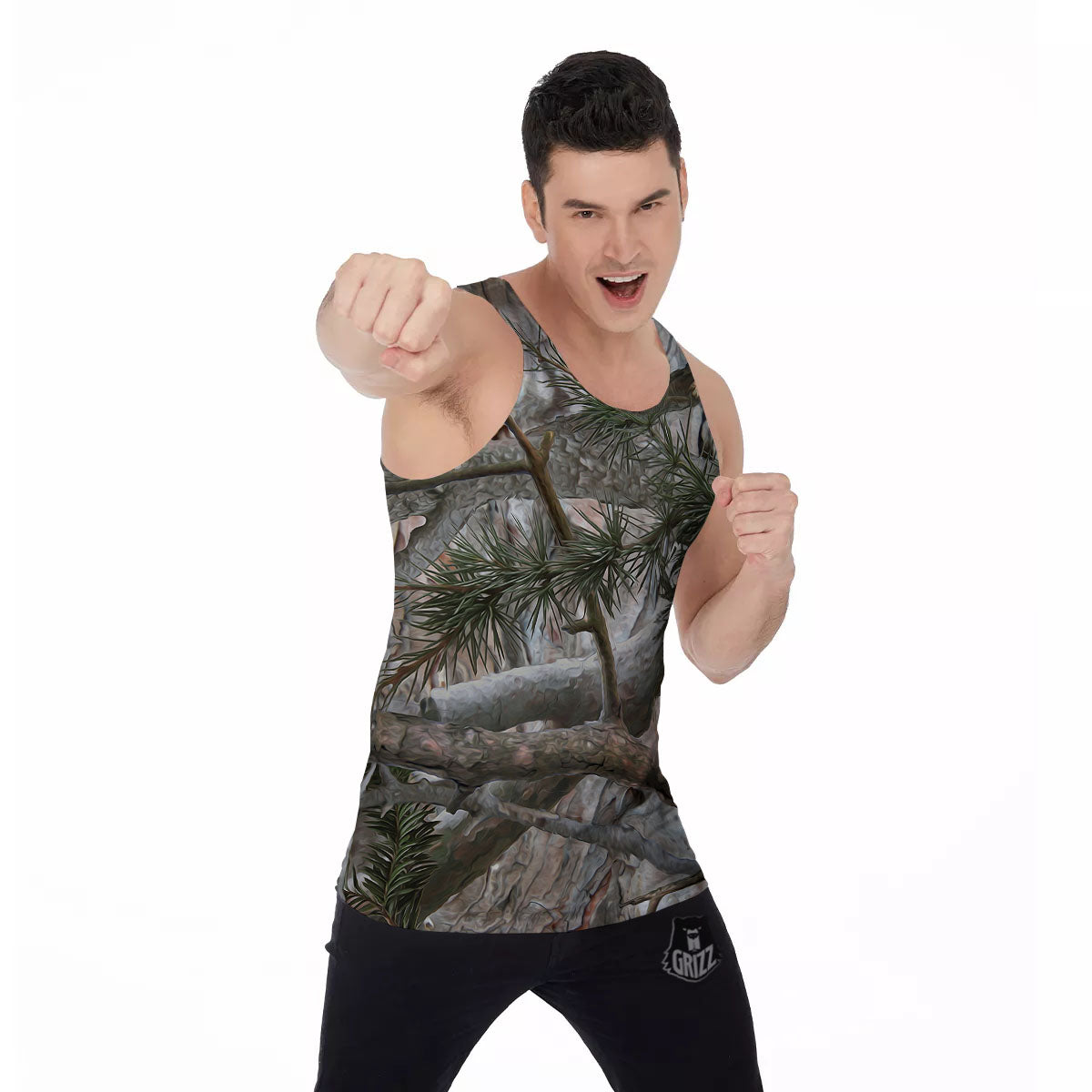 Camouflage Hunting Print Pattern Men's Tank Top-grizzshop