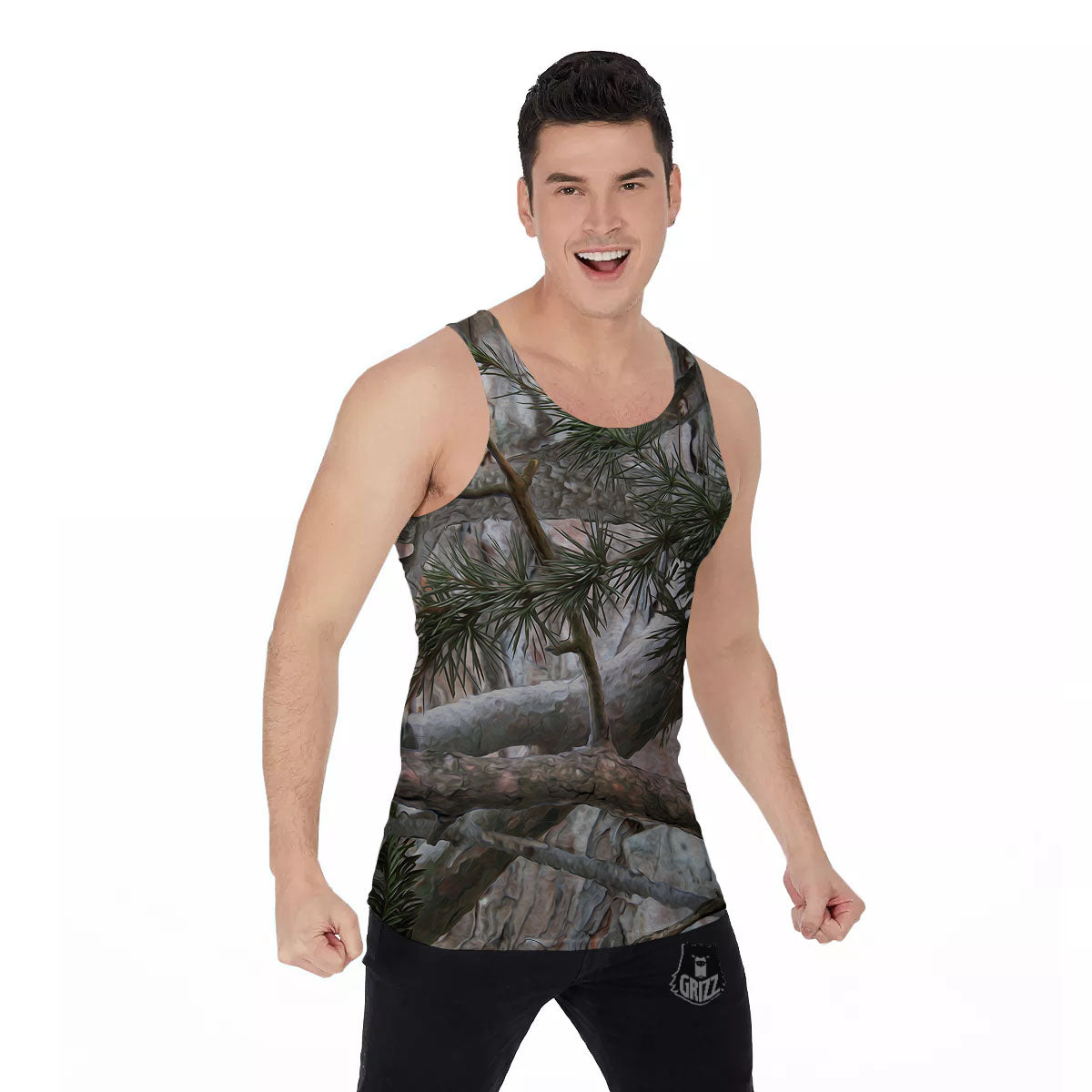 Camouflage Hunting Print Pattern Men's Tank Top-grizzshop