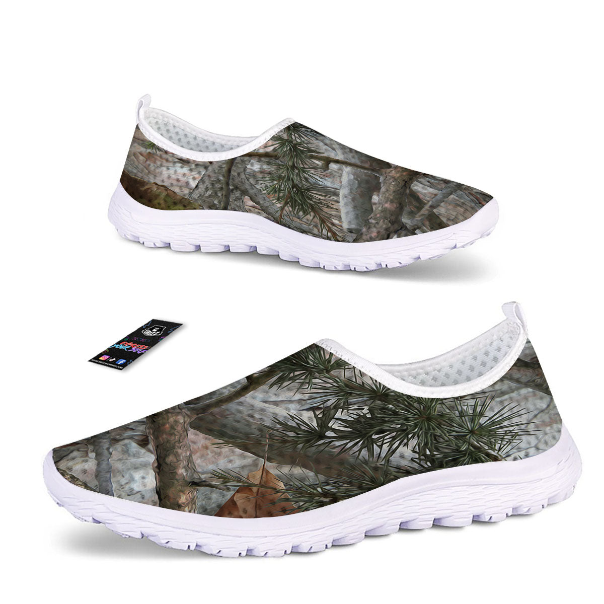 Camouflage Hunting Print Pattern Nurse Shoes-grizzshop