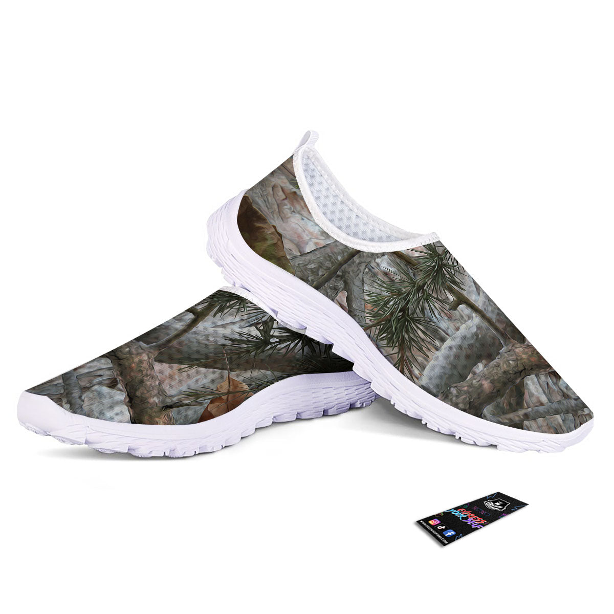 Camouflage Hunting Print Pattern Nurse Shoes-grizzshop