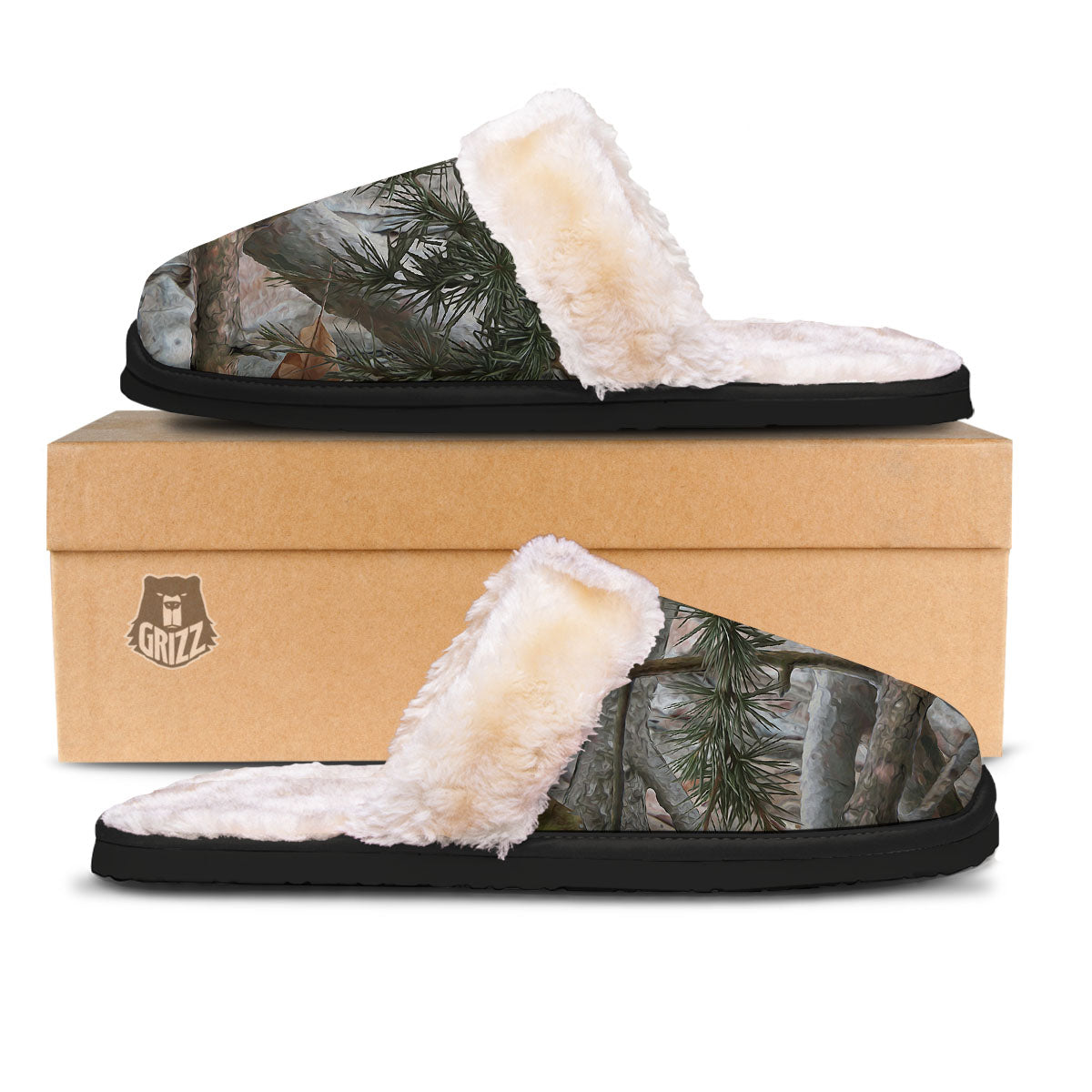 Camouflage Hunting Print Pattern Slippers-grizzshop