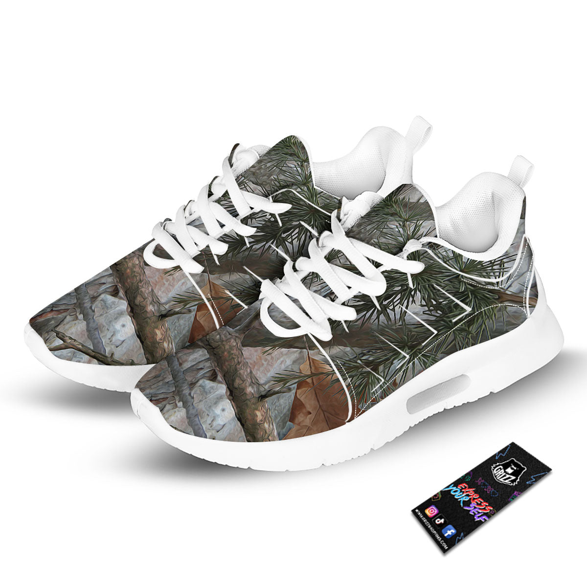 Camouflage Hunting Print Pattern Tennis Shoes-grizzshop