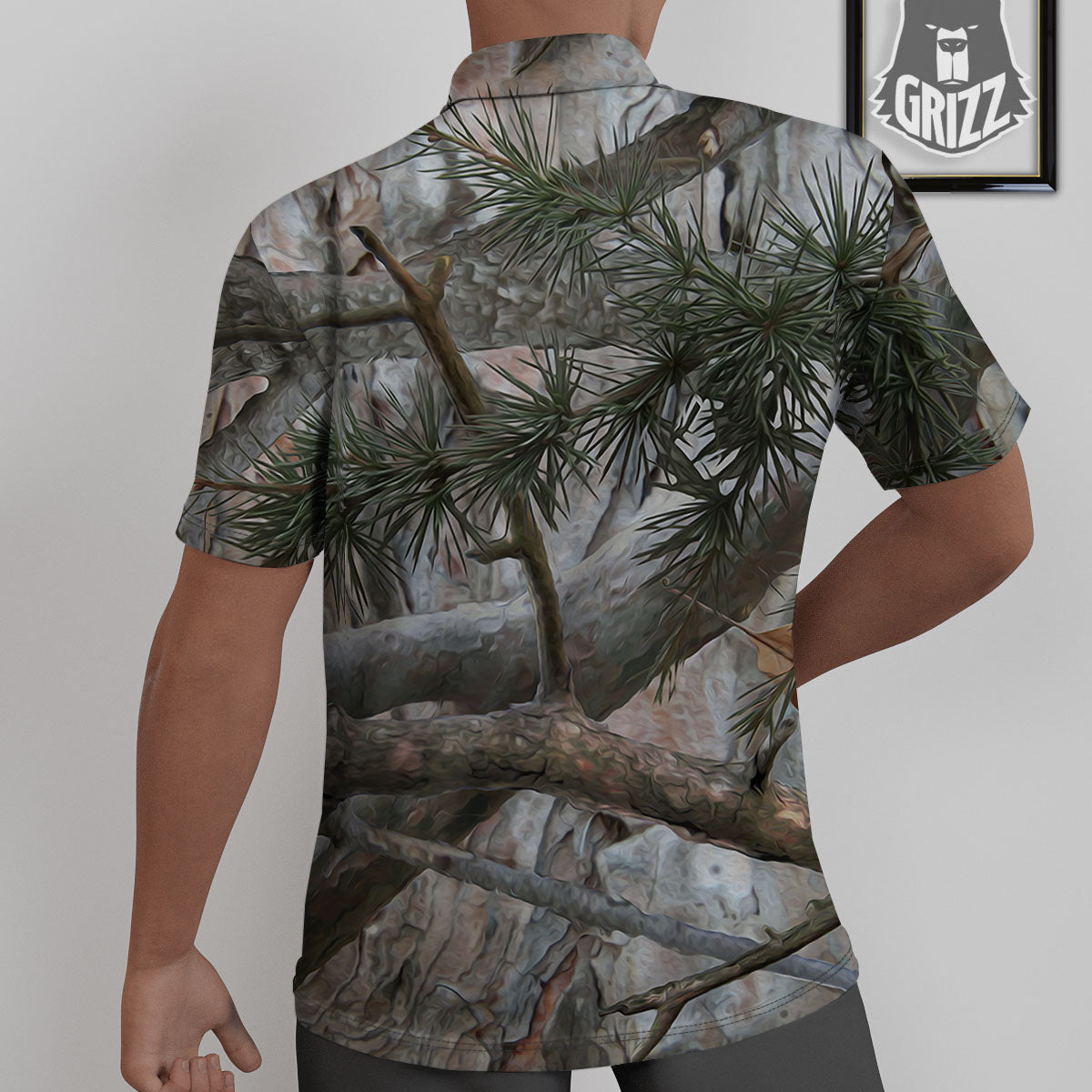 Camouflage Hunting Print Pattern Untucked Shirts-grizzshop