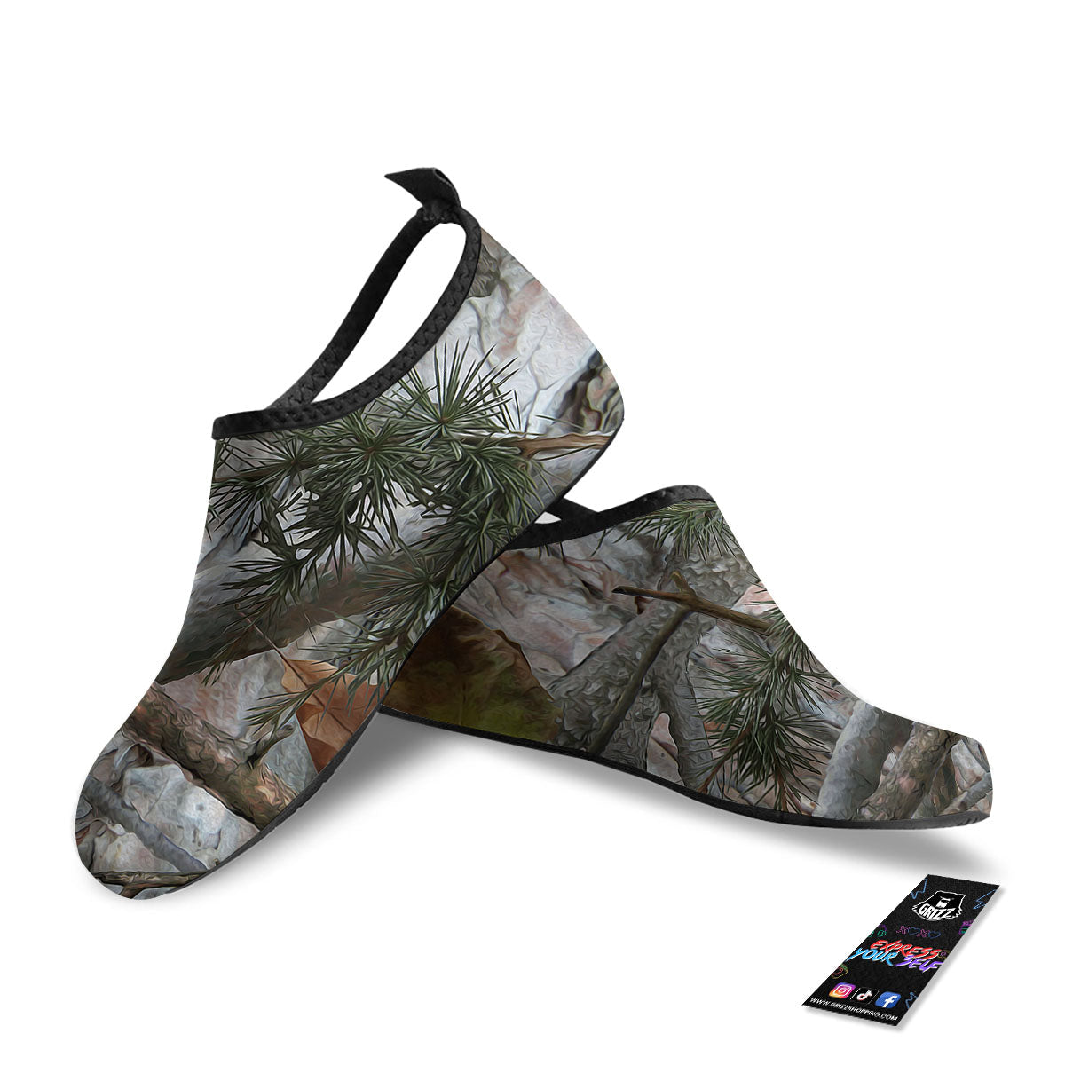 Camouflage Hunting Print Pattern Water Shoes-grizzshop