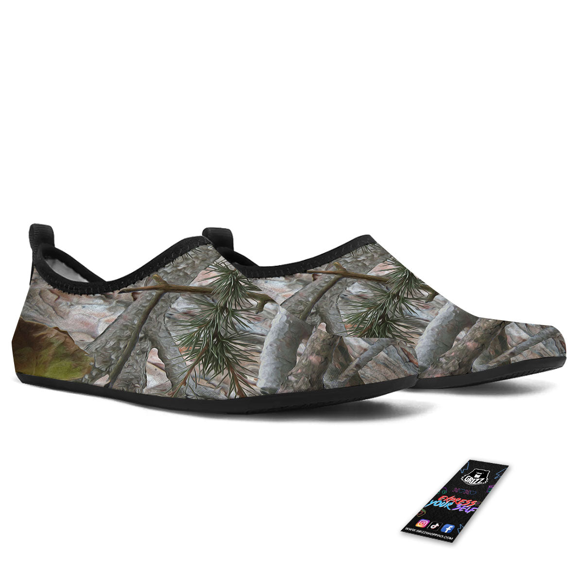 Camouflage Hunting Print Pattern Water Shoes-grizzshop