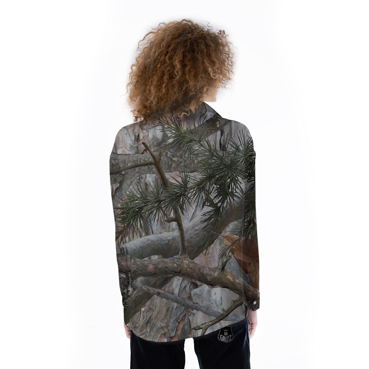 Camouflage Hunting Print Pattern Women's Long Sleeve Shirts-grizzshop