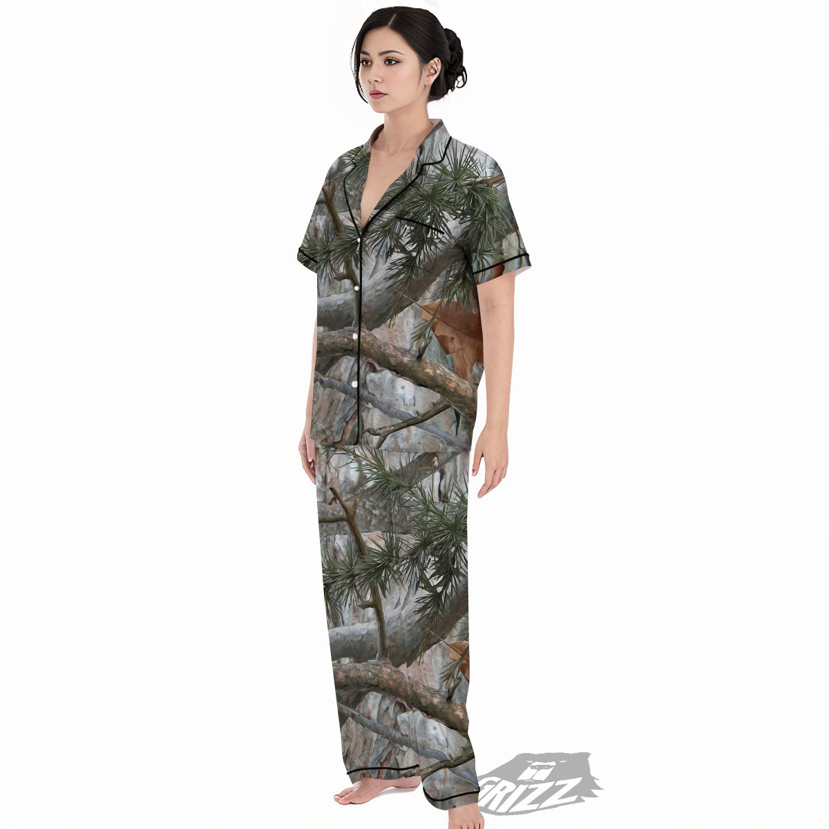 Camouflage Hunting Print Pattern Women's Pajamas Set-grizzshop
