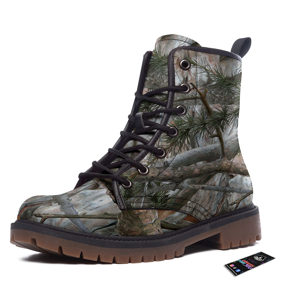Camouflage Hunting Print Pattern Work Boots-grizzshop