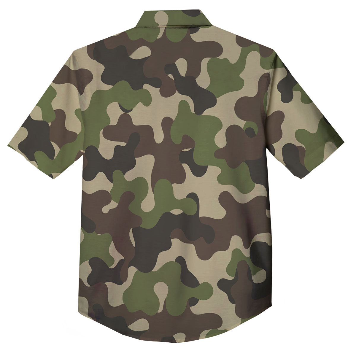 Camouflage Jungle Hunting Print Button Up Shirt-grizzshop