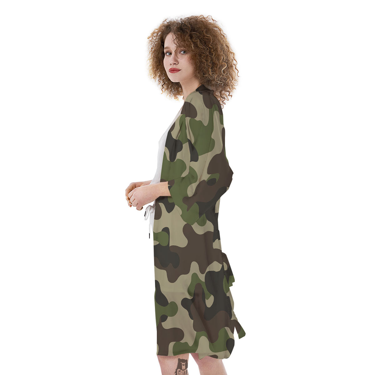 Camouflage Jungle Hunting Print Kimono-grizzshop