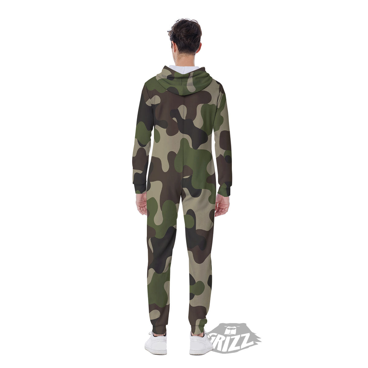 Camouflage Jungle Hunting Print Men's Jumpsuit-grizzshop