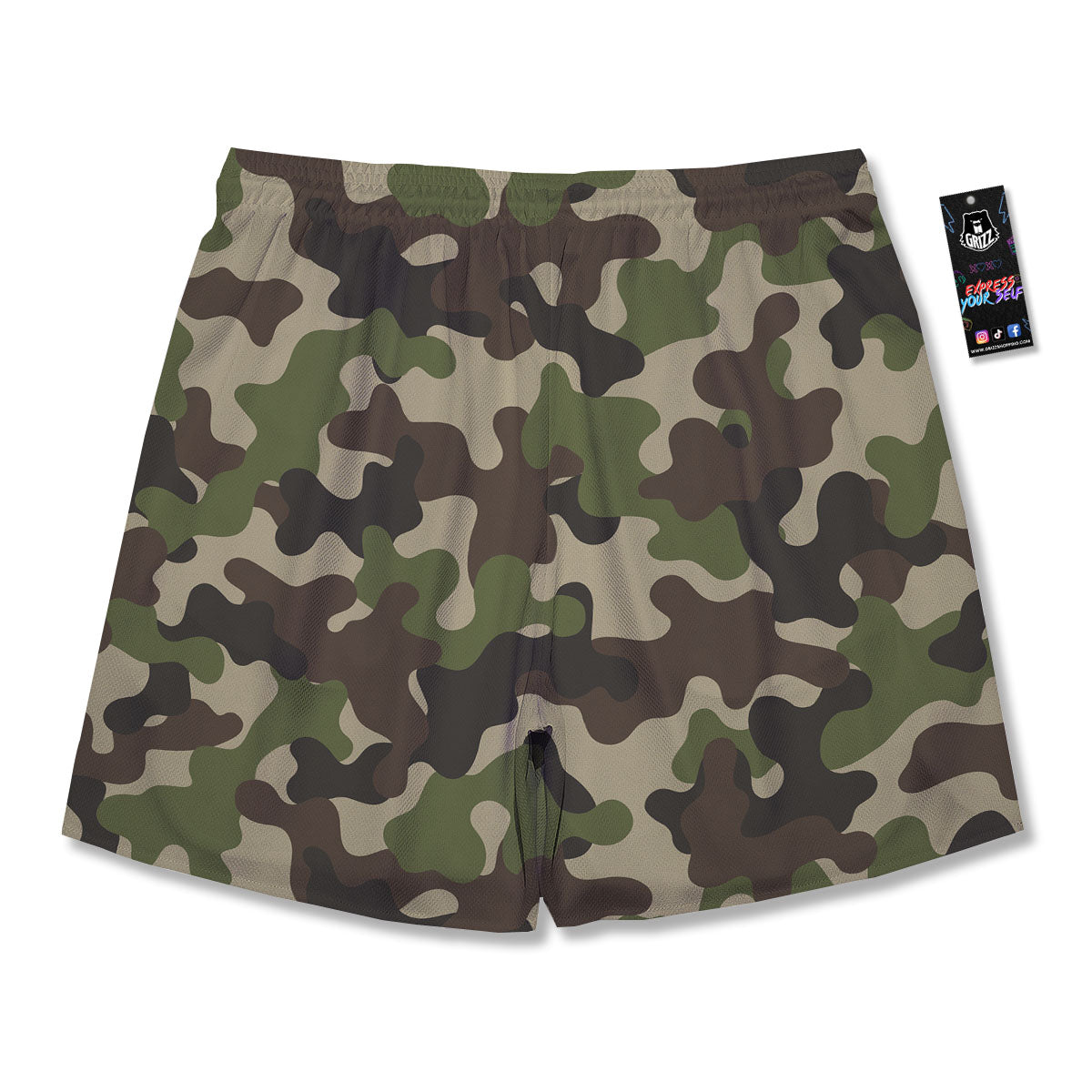 Camouflage Jungle Hunting Print Men's Running Shorts-grizzshop