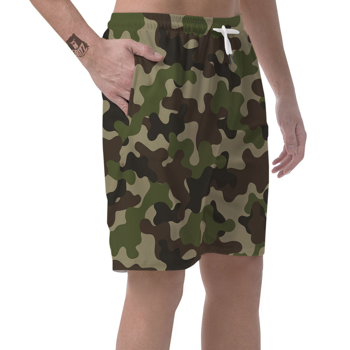 Camouflage Jungle Hunting Print Men's Shorts-grizzshop