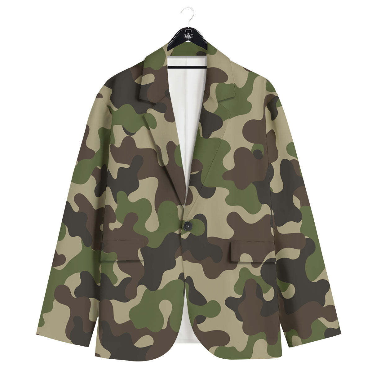 Camouflage Jungle Hunting Print Men's Sport Coat-grizzshop