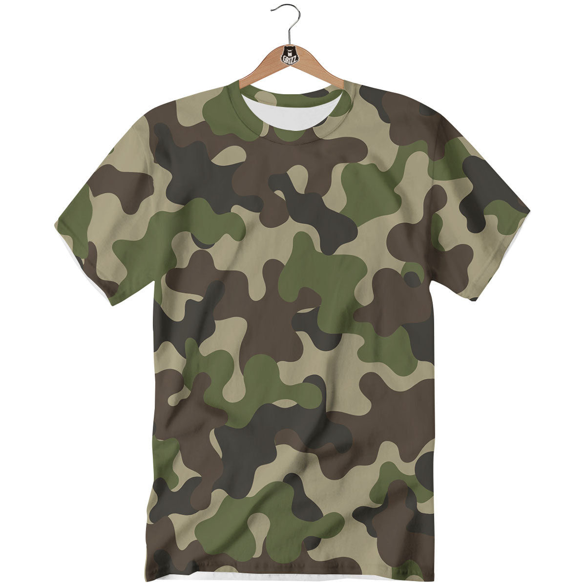Camouflage Jungle Hunting Print T-Shirt-grizzshop