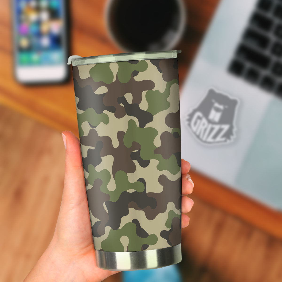 Camouflage Jungle Hunting Print Tumbler-grizzshop
