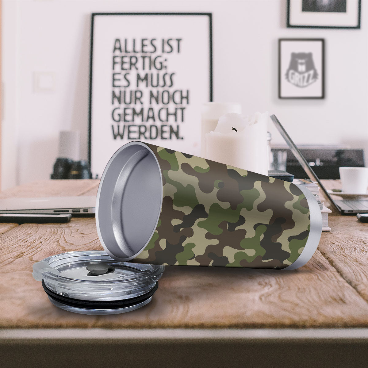 Camouflage Jungle Hunting Print Tumbler-grizzshop