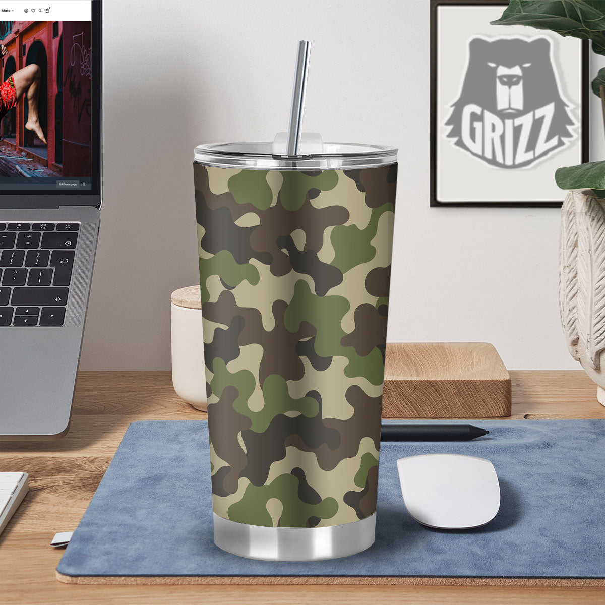 Camouflage Jungle Hunting Print Tumbler-grizzshop