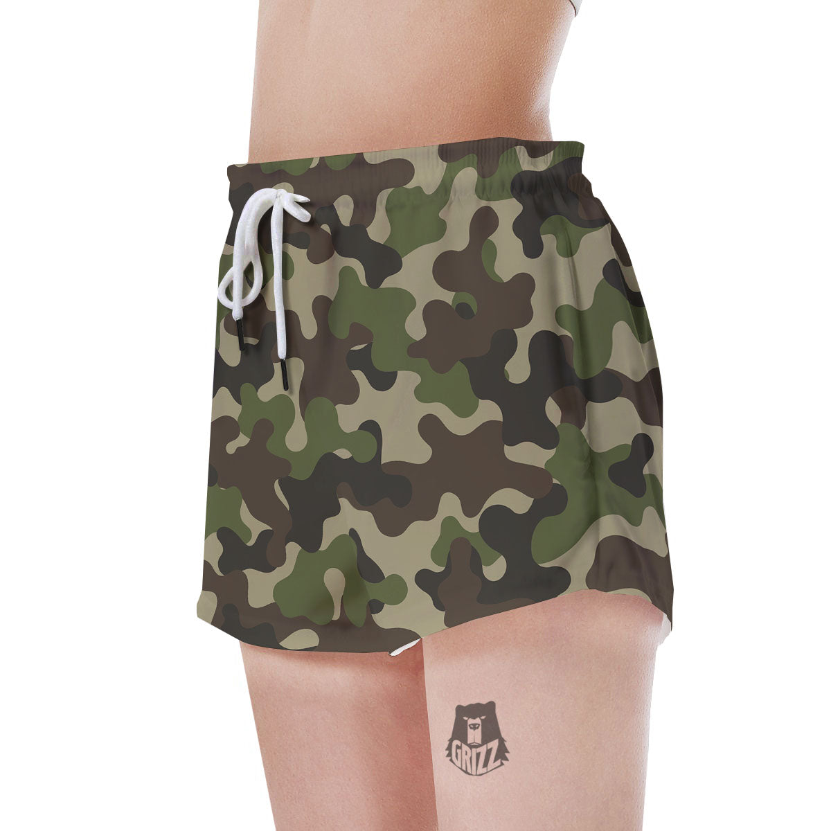 Camouflage Jungle Hunting Print Women's Shorts-grizzshop