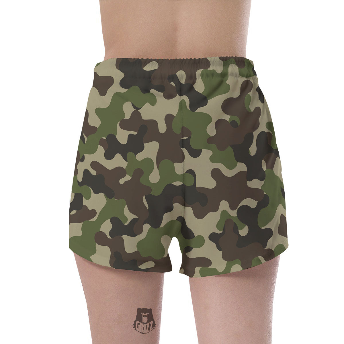 Camouflage Jungle Hunting Print Women's Shorts-grizzshop