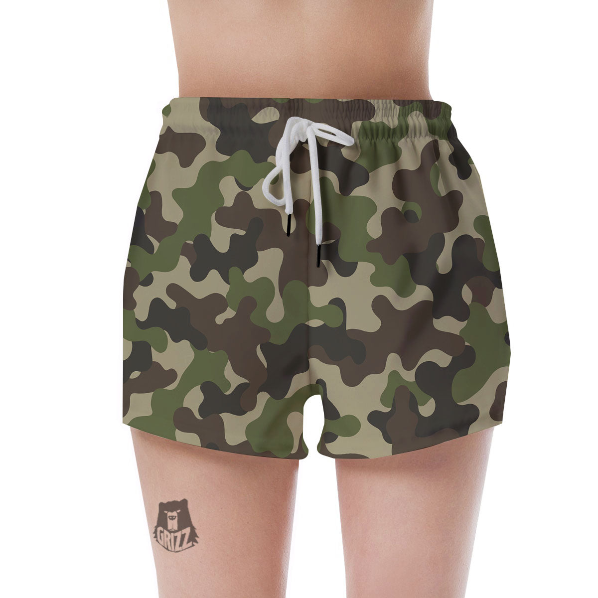 Camouflage Jungle Hunting Print Women's Shorts-grizzshop