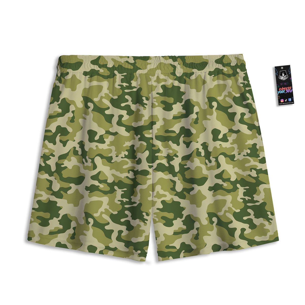 Camouflage Military Print Mesh Shorts
