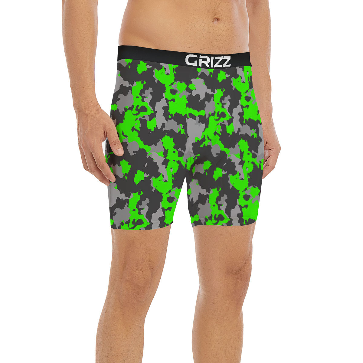 Camouflage Neon Print Boxer Briefs-grizzshop