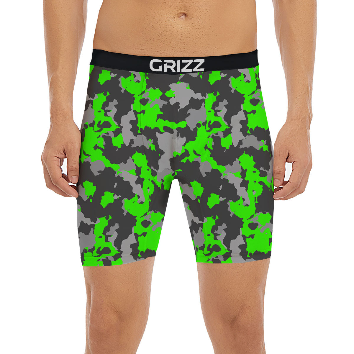 Camouflage Neon Print Boxer Briefs-grizzshop