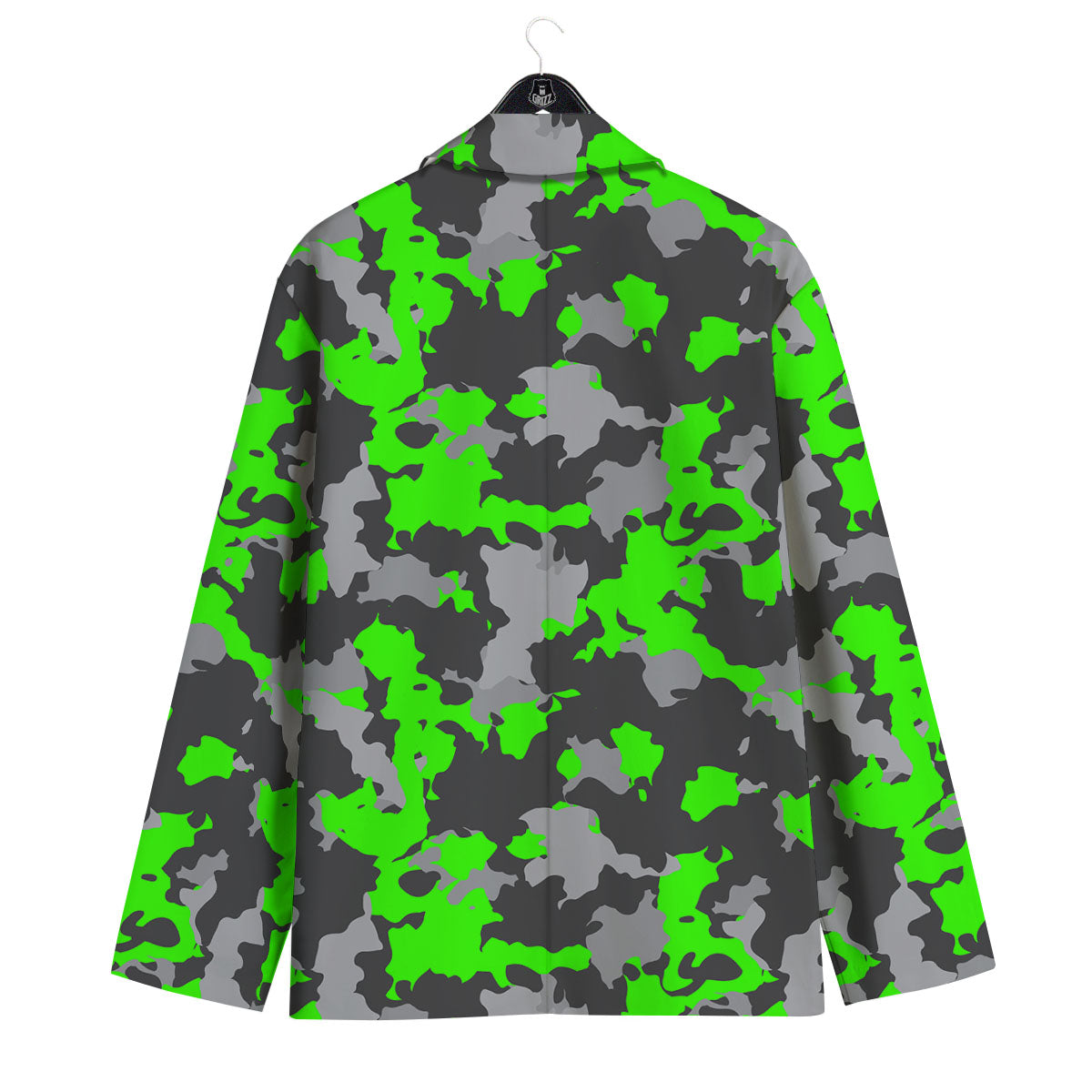 Camouflage Neon Print Men's Sport Coat-grizzshop