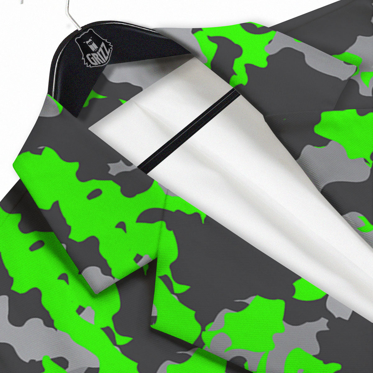 Camouflage Neon Print Men's Sport Coat-grizzshop