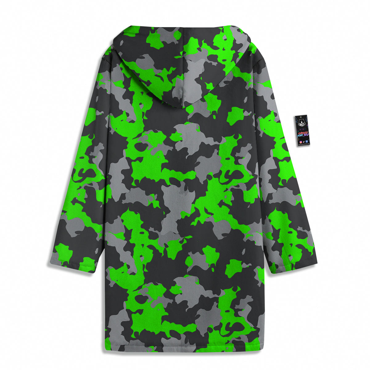 Camouflage Neon Print Men's Windbreaker Jacket-grizzshop