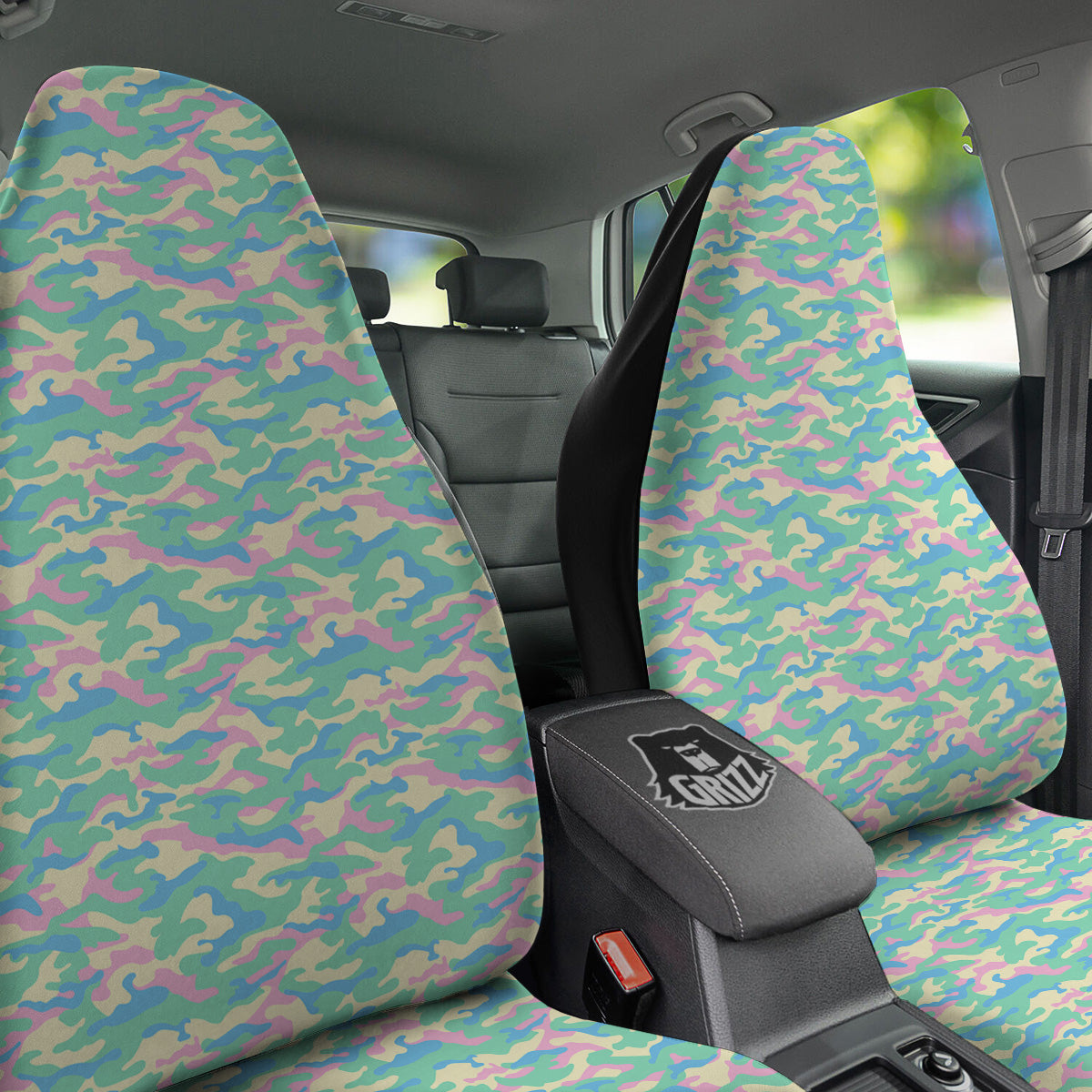 Camouflage Pastel Colors Print Pattern Car Seat Covers-grizzshop