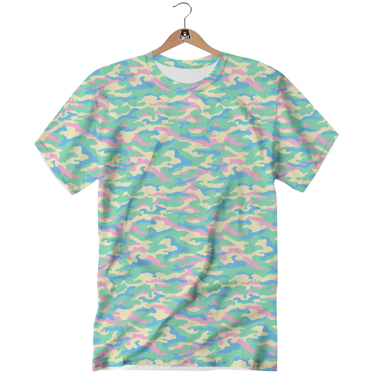 Camouflage Pastel Colors Print Pattern T-Shirt-grizzshop