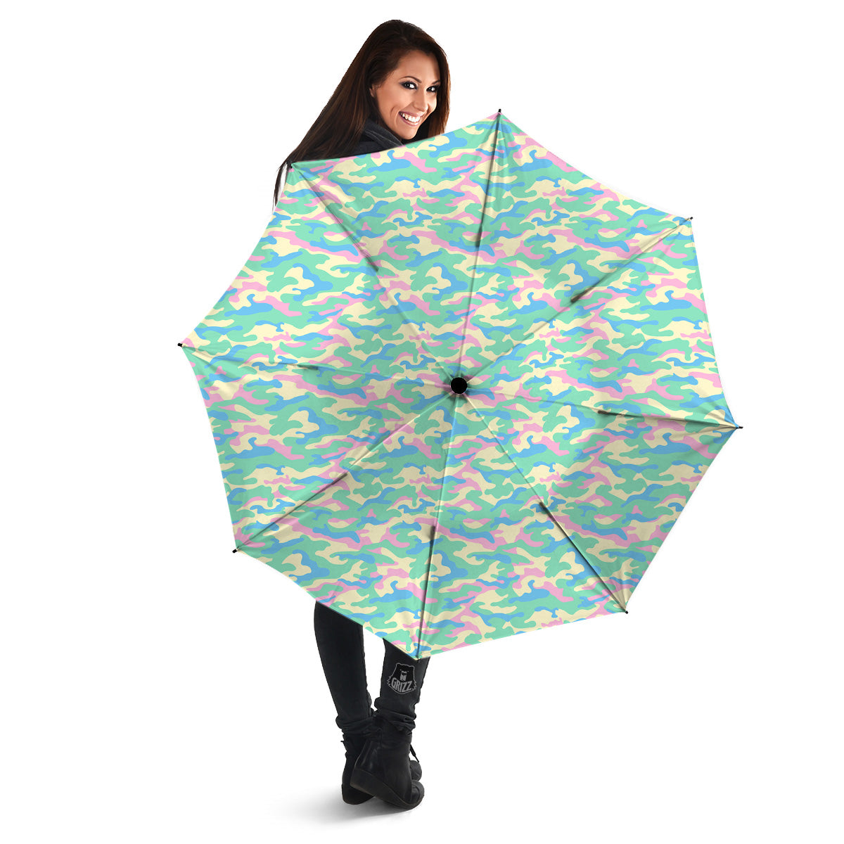 Camouflage Pastel Colors Print Pattern Umbrella-grizzshop