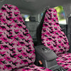 Camouflage Pink And Black Print Car Seat Covers-grizzshop