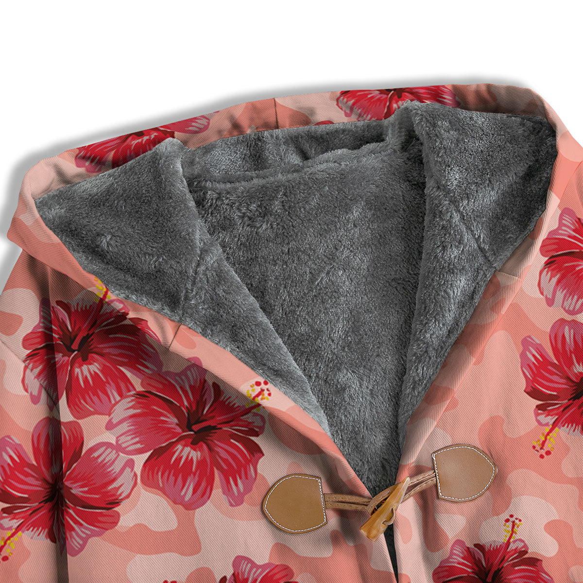 Camouflage Pink Hibiscus Flower Print Pattern Men's Windbreaker Jacket-grizzshop