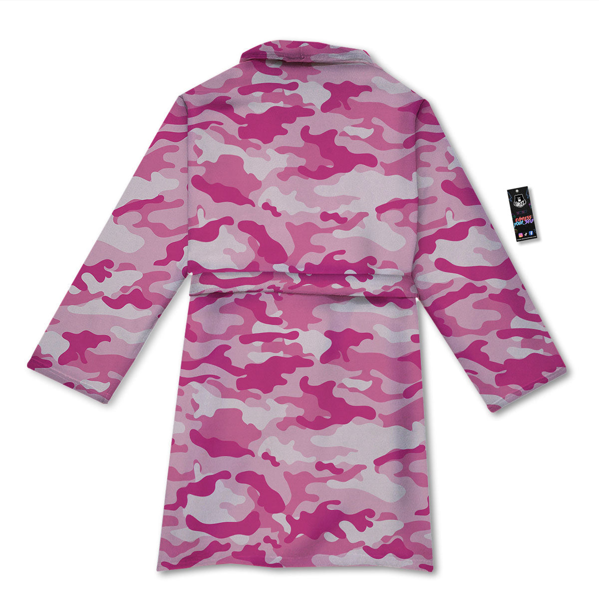 Camouflage Pink Print Pattern Bathrobe-grizzshop